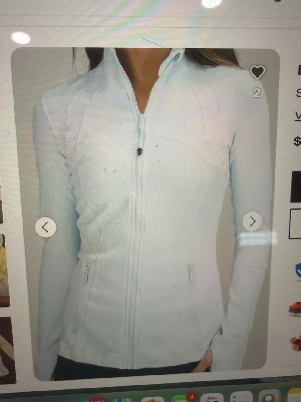 Lululemon, Define Jacket, Light Powder Blue Fitted Zip-Up Jacket, Sz 4